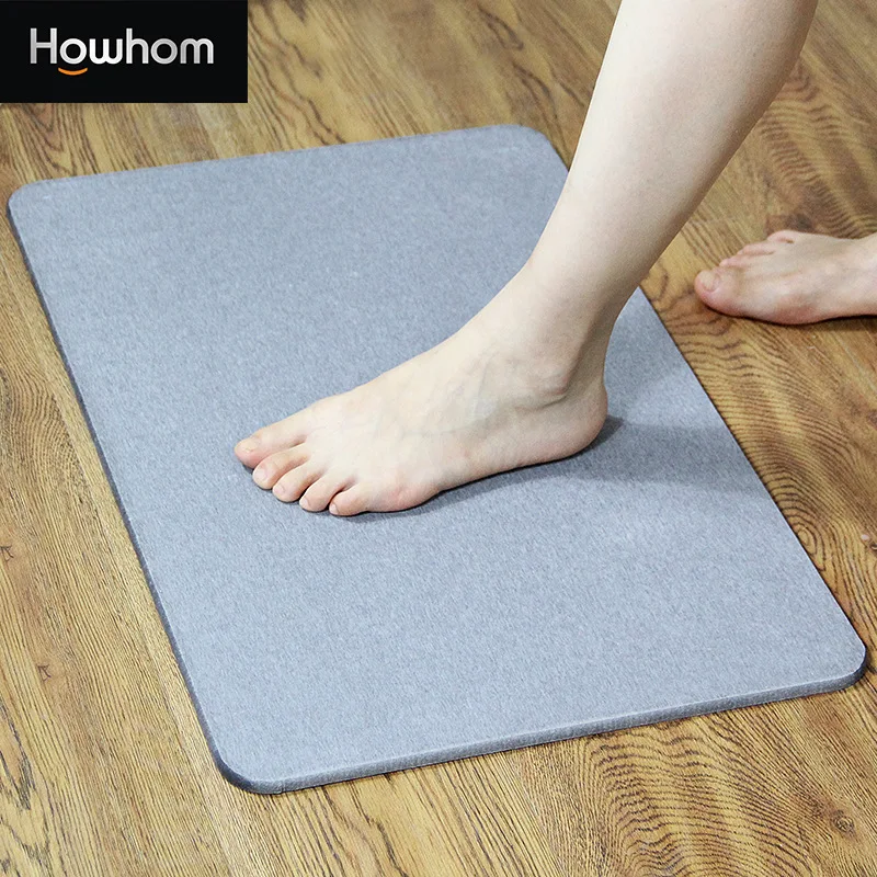 Коврик для ног из натуральной глины диатома Нескользящий Впитывающий мат ванной