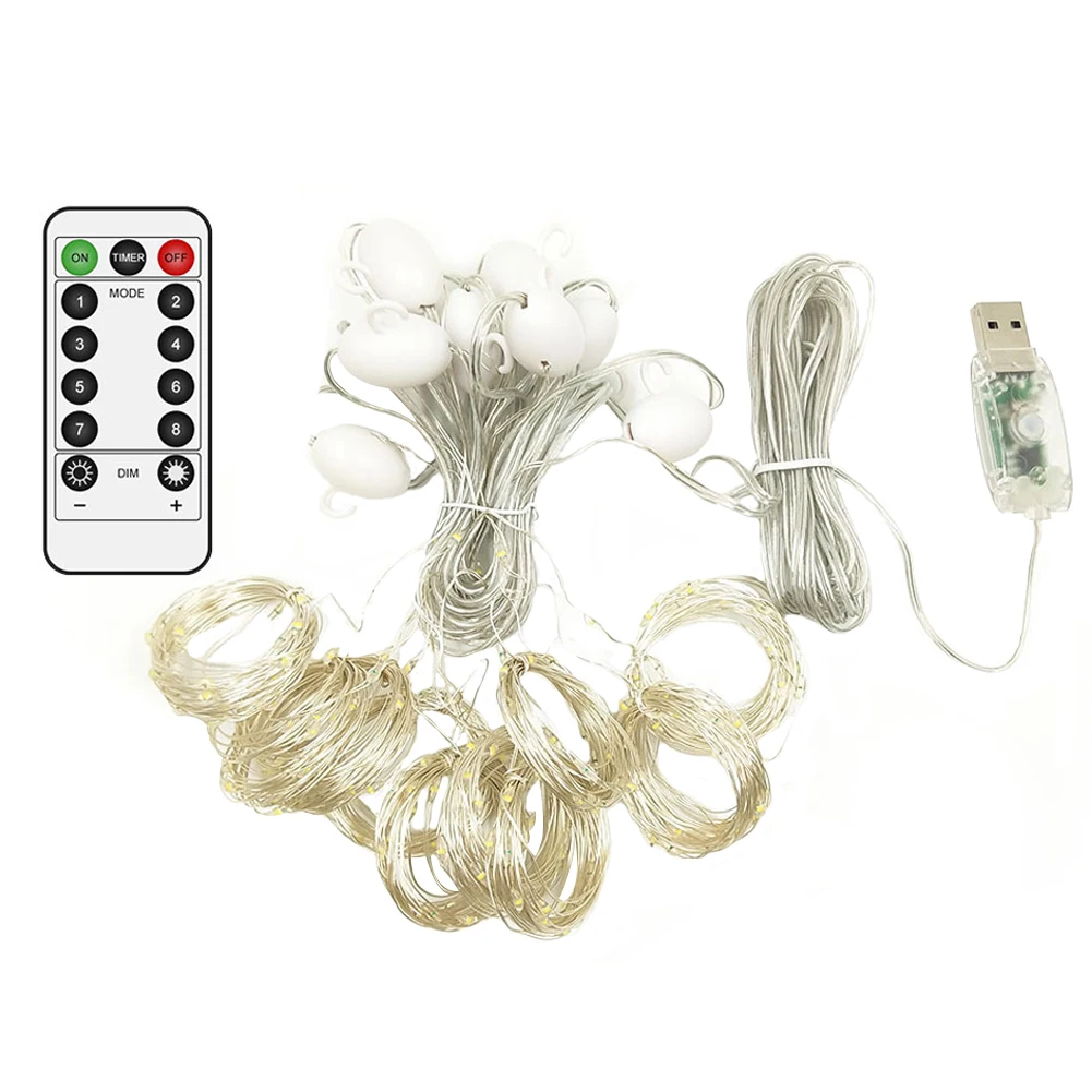 

Colorful LED Curtain Light Fairy Lamp String Window Wall Door Decor With Remote For Bedroom Birthday New Year Party Wedding