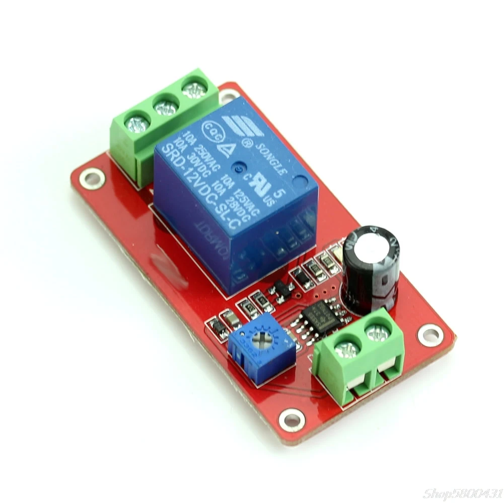 12V реле таймера задержки NE555 Регулируемая задержка переключатель 1 до 20 секунд DC