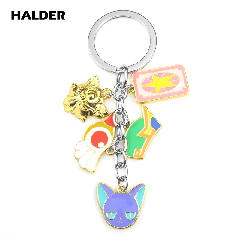 Keychain 4 Halder Card Captor Sakura Cardcaptor Sakura Tomoyo Kinomoto Daidouji цепочка для ключей из металлического сплава Daidouji Tomoyo аксессуары цепочки для ключей - Цвет: Keychain 4