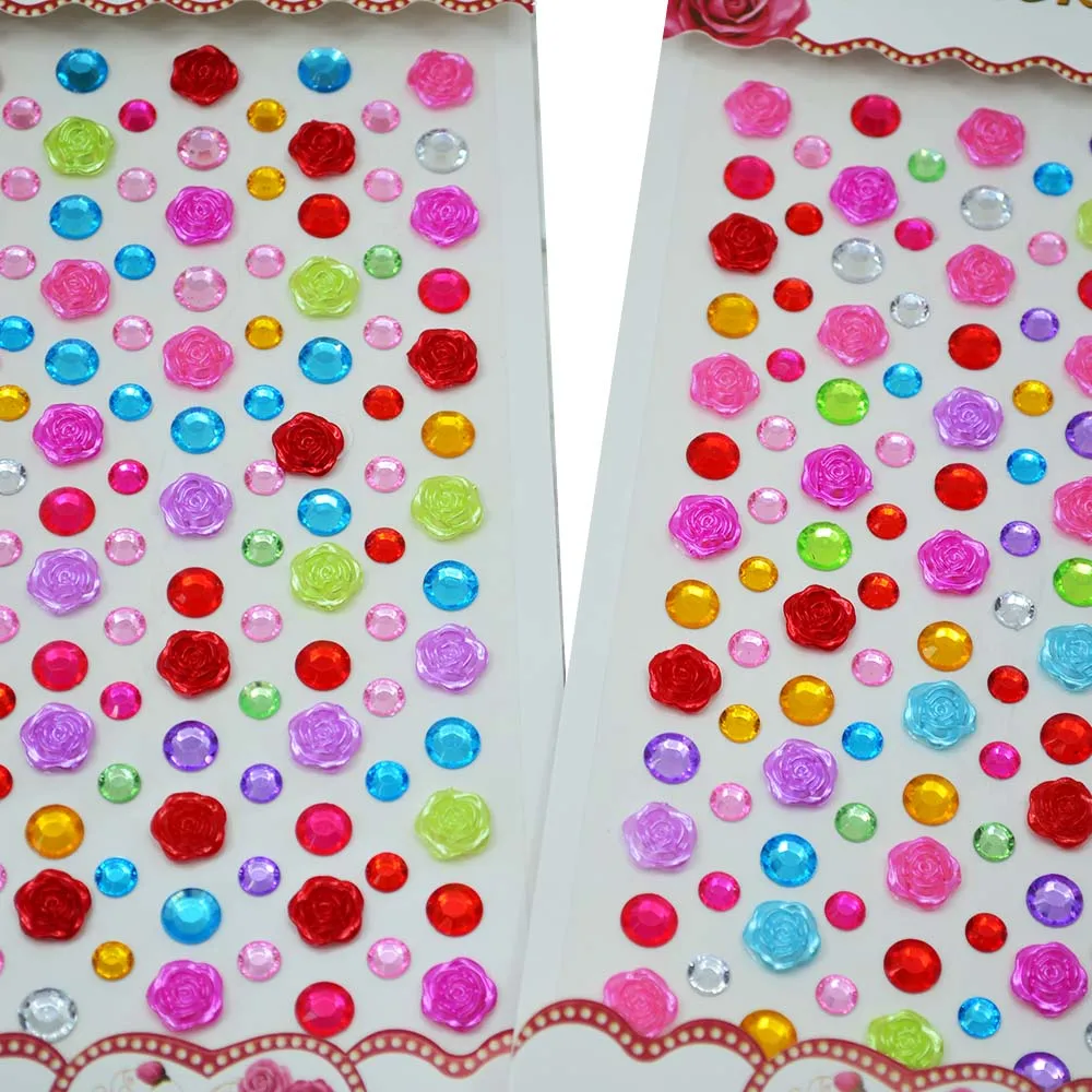 Сердца/круглая однотонная печатная наклейка разные формы для украшения альбома