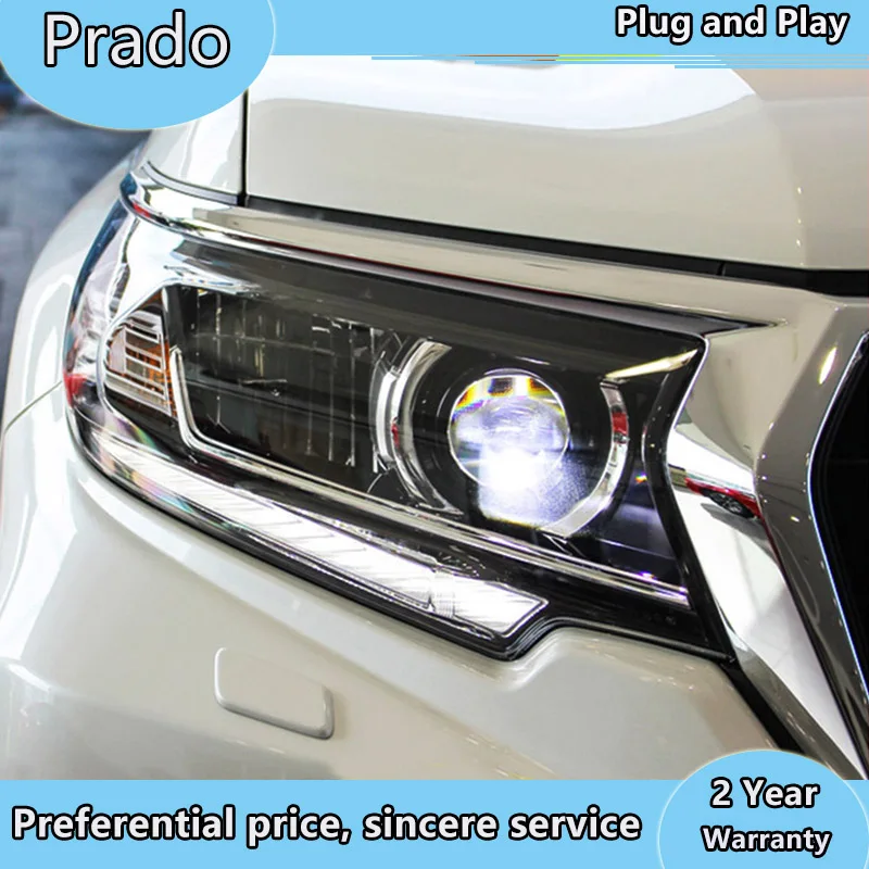 Автомобильный Стайлинг для Toyota 2018 2019 Prado все светодиодный фар Land cruiser prado монитор