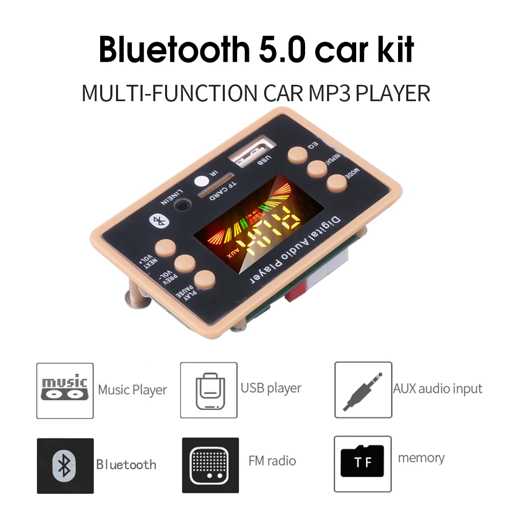 Плата декодера MP3 5 В 12 Bluetooth 0 чипсет AC6926 FM радио FLAC WMA WAV для беспроводного