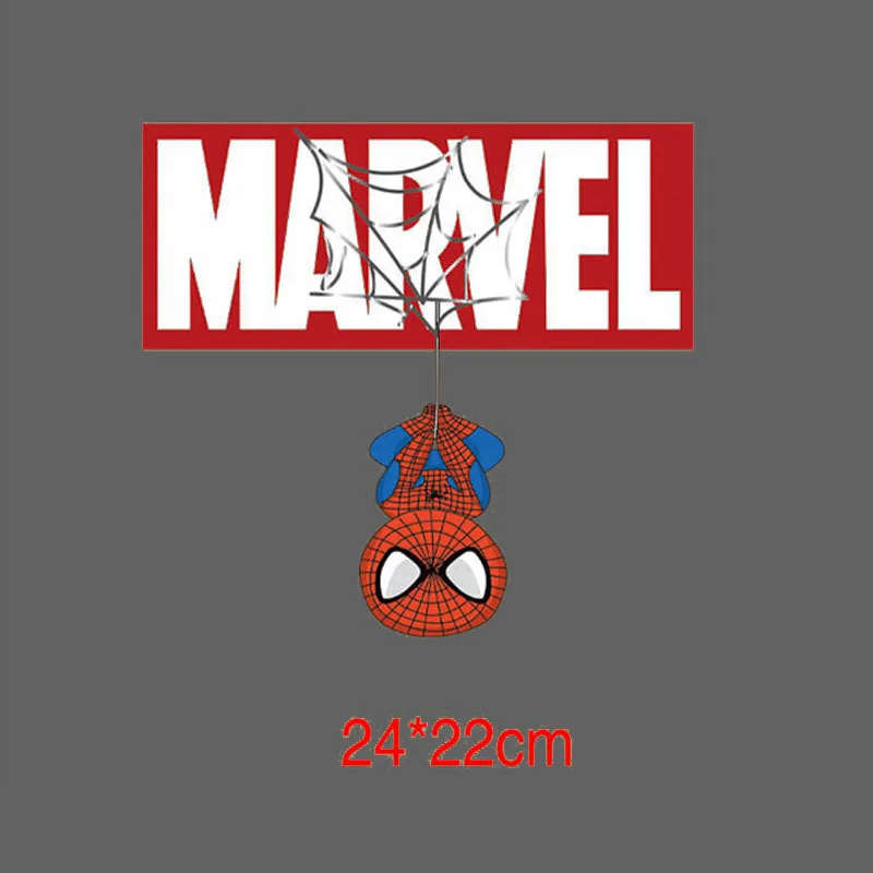 Детские нашивки с героями Диснея Marvel Человек паук термонаклейка на одежду