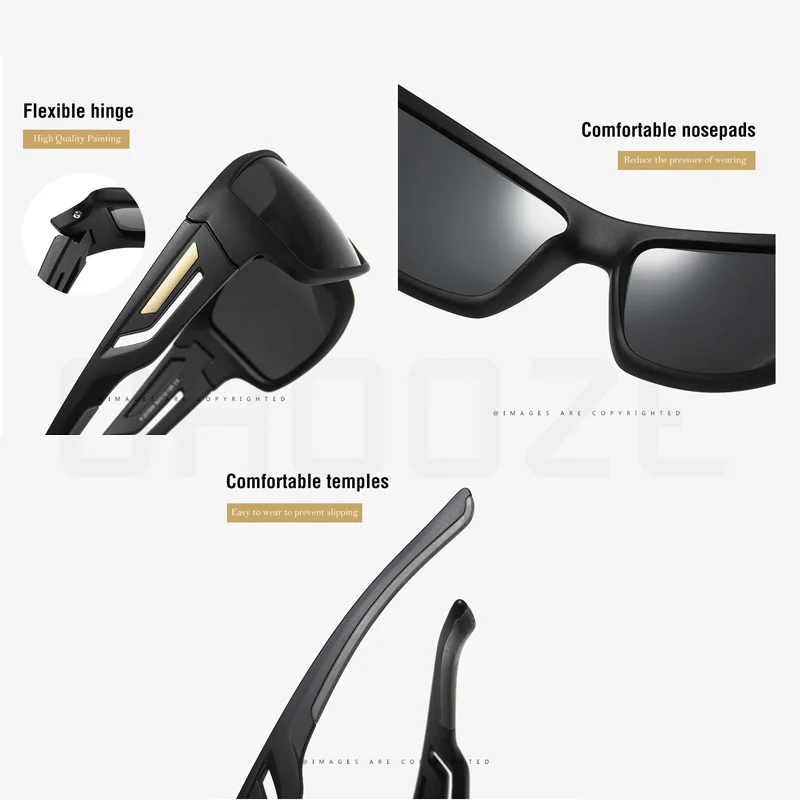 

GAOOZE TR90 Man Brand Polarized Sunglasses Glasses for Men Driver/ride/sport Anti-glare Texture Frame Women Eyewear LXD49