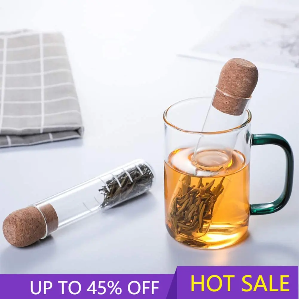 

15.5cm Glass Tea Strainer Tea Infuser Drinkware Tools ReusableTea Filter for Loose Tea Leaves Brewing