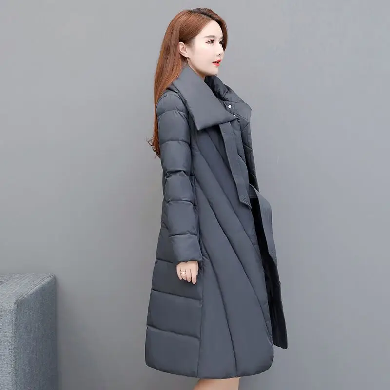 DMLFZMY Модная элегантная женская парка 2019 зимняя куртка женские парки с хлопковой