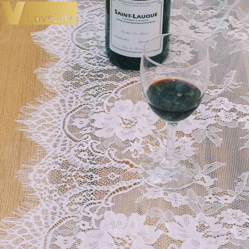 Кружевная скатерть для стола свадебная белая бохо с бахромой вечерние украшения