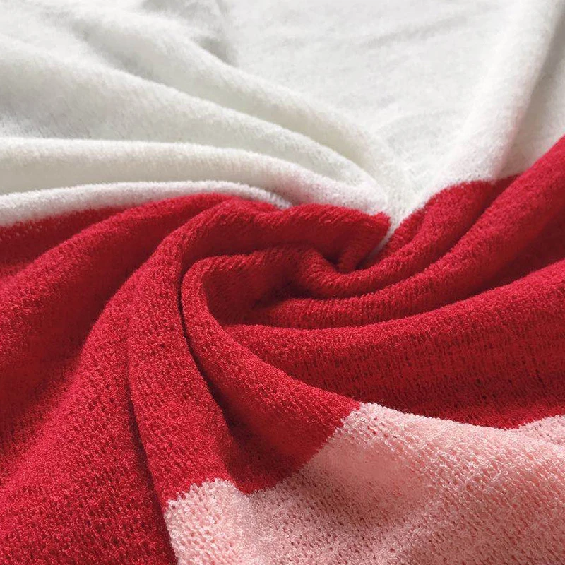 

Fashion Rainbow Striped Women Sweater 2020 Autumn Long Sleeve Korean Plus Size Thin Knitted Pullover Casual Loose Women Clothes