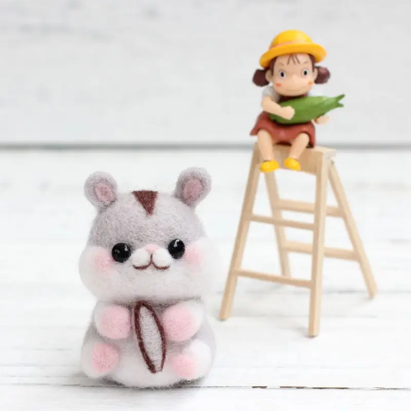 2020 Новый хомяк животное кукла Шерсть Войлок ремесло DIY не законченный Poked набор