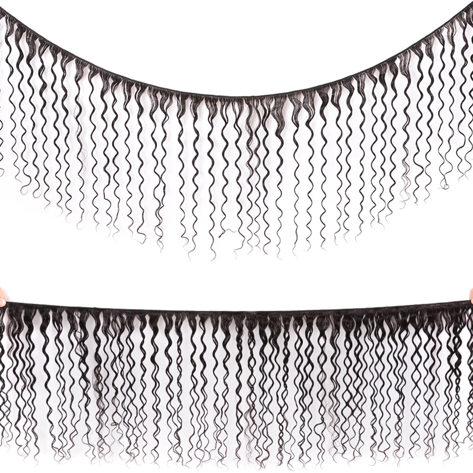 Пряди с фронтальным бразильским плетением пучок вьющихся человеческих волос 8-22