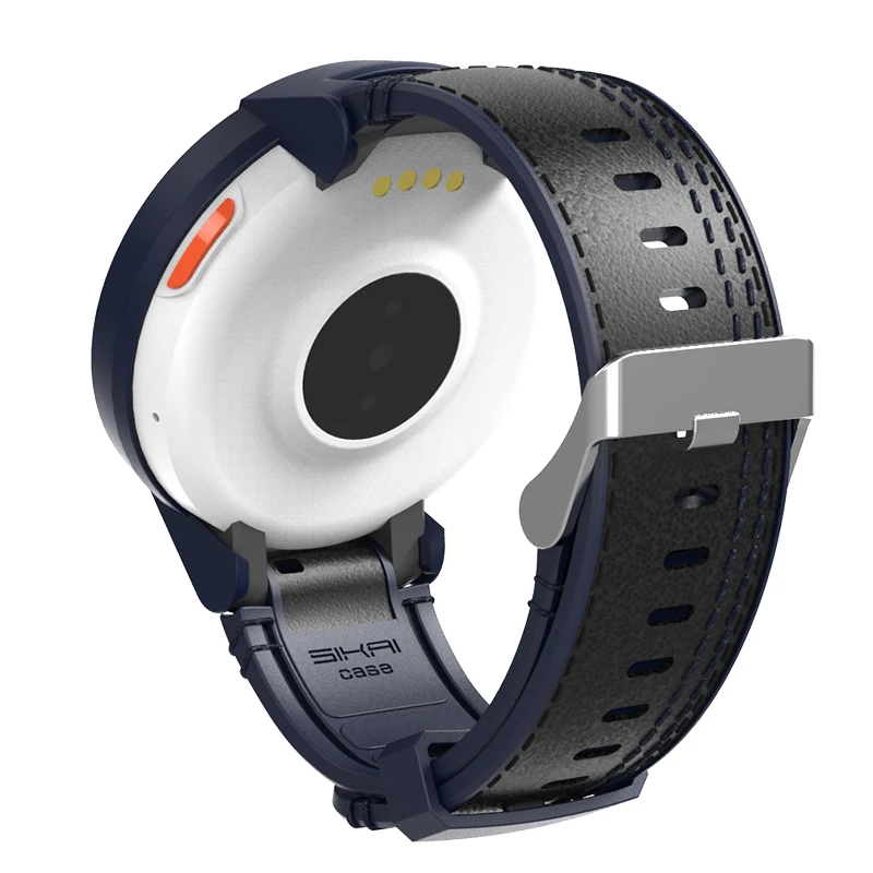 Black blue strap Ремешок для часов Amazfit Verge Huami 3 lite A1801 чехол сменный Браслет Кожаный силиконовый ремешок SIKAI аксессуары чехол - Цвет: Black blue strap