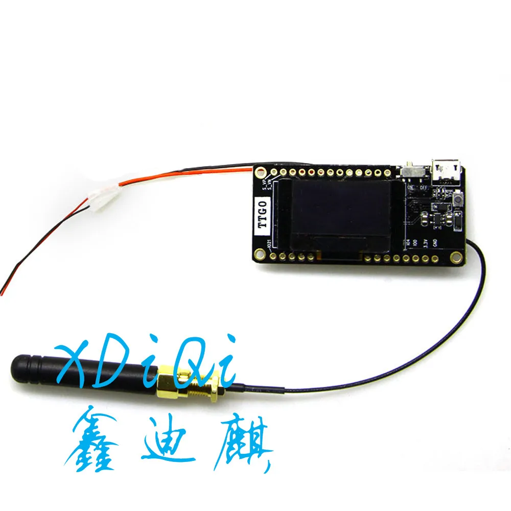 

1 Pcs TTGO LORA32 V2.0 433/868/915Mhz ESP32 LoRa OLED 0.96 Inch SD Card Blue Display ESP-32 WIFI Bluetooth Module