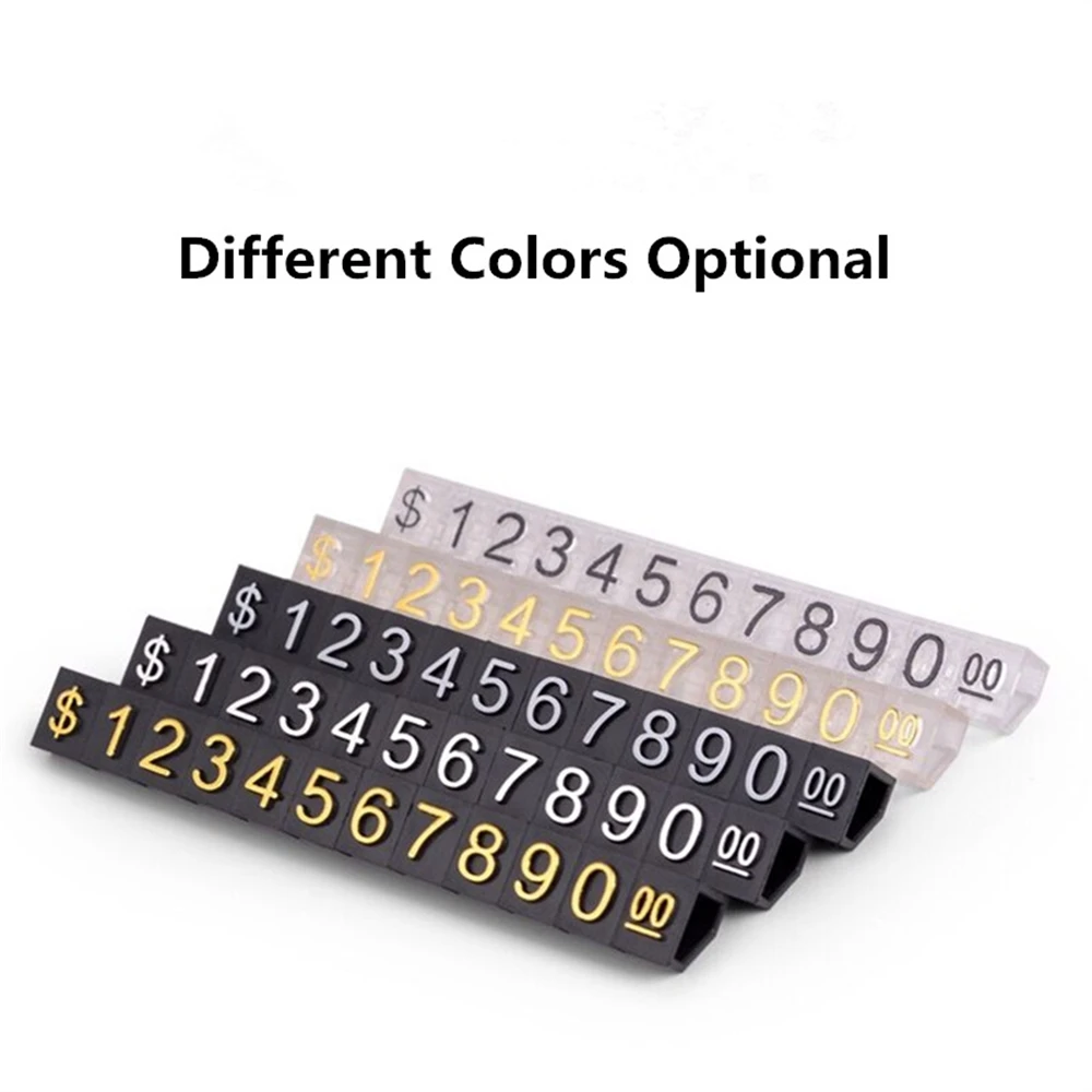 5*3mm Mini Combined Price Tag Dollar Euro Number Digit Cubes Tags Clothes Phone Laptop Jewelry Showcase Counter Display | Канцтовары для