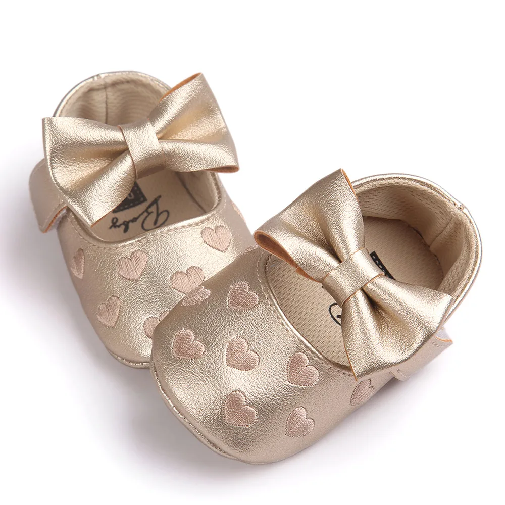 

Baby Girls Princess Shoes Bowknot For Children Sneaker Non-slip Soft Sole Toddler Casual Shoes First Walkers Kids 2020 New