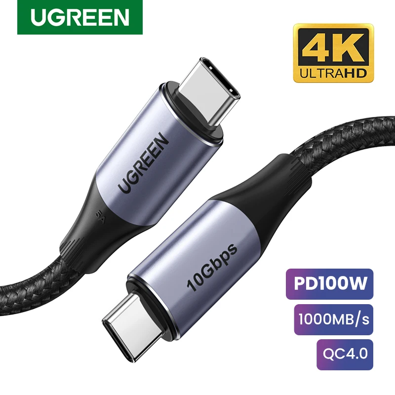 Кабель UGREEN с USB C на Type для Xiaomi mi 9 PD100W быстрая зарядка 4 0 кабель MacBook Pro iPad шнур |