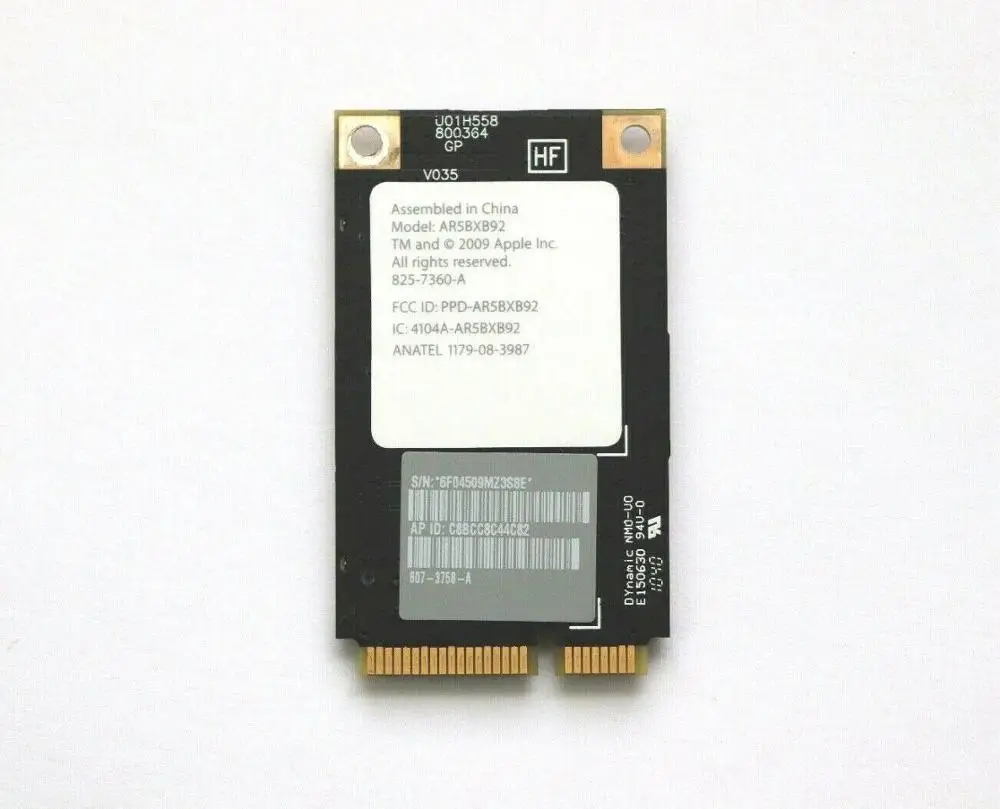 A1312 Mini PCI Express Wifi карта AR5BXB92 Для iMac Mac Pro 825 7360 A 607 3758 A|Компьютерные кабели и разъемы| |