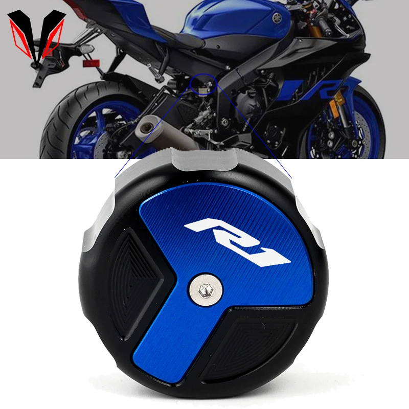 

Motorcycle Accessories For YAMAHA YZF R1 YZFR1 2015 2000-2017 CNC Aluminum Rear Brake Fluid Reservior Cover Cylinder Cap