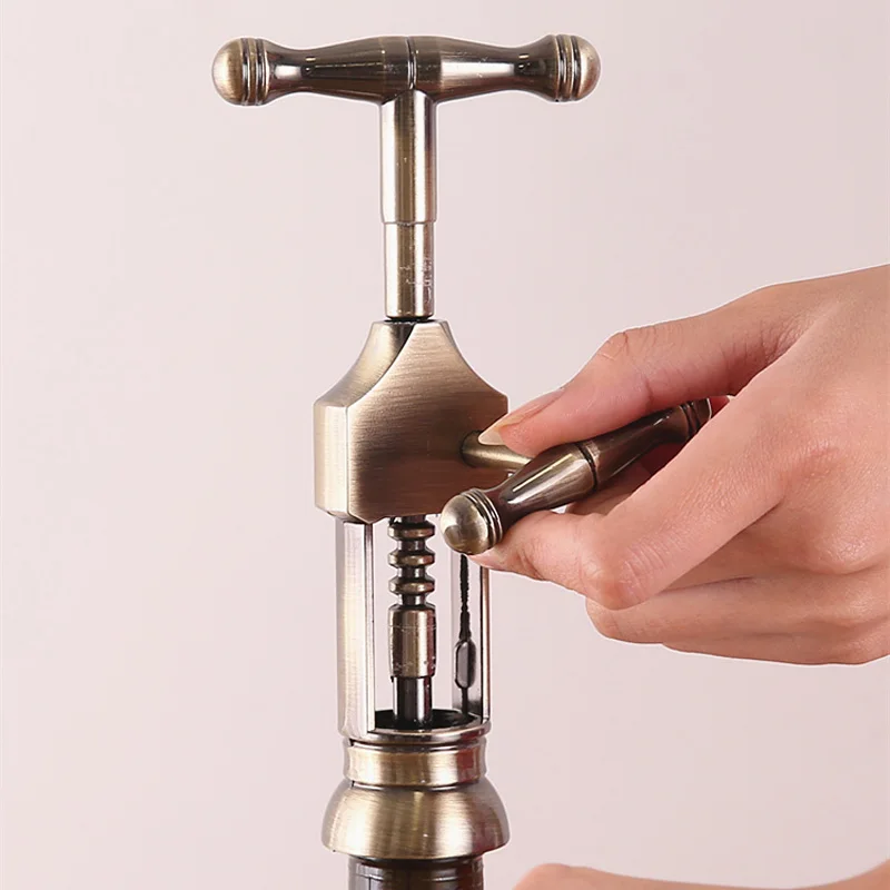 1 шт. Ретро красное вино открывалка для бутылок штопор из сплава цинка пробка