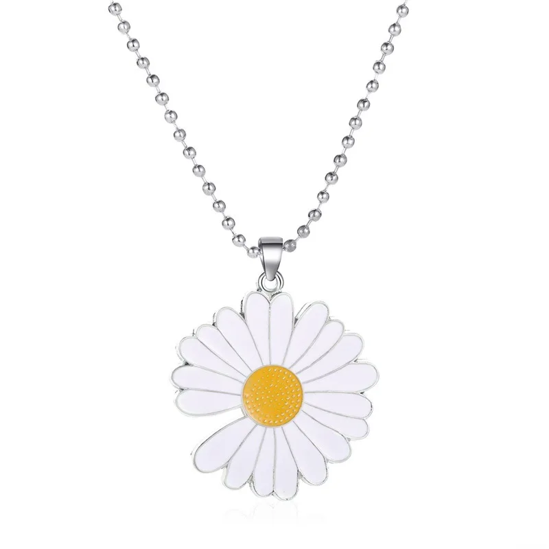 

Sailing Rain Female Flower Daisy Pendant Necklace Women Lady Girl Friend Multilayer necklace Gift Wholesale Jewelry Accessories