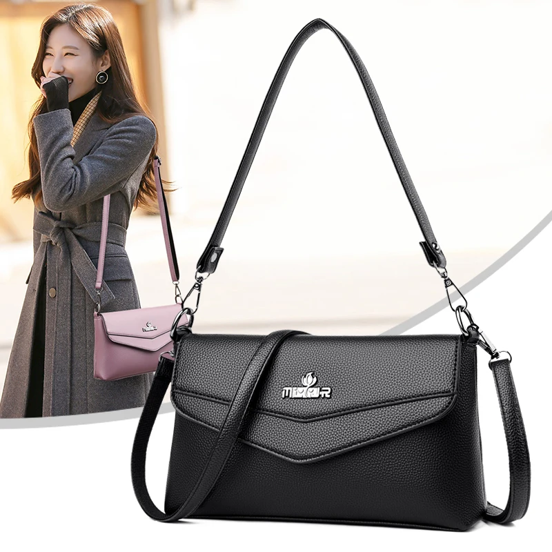 

OLSITTI Women Crossbody Casual PU Leather Shoulder bags for women 202 Casual Solid color Crossbody Small Square Bag Sac epaule