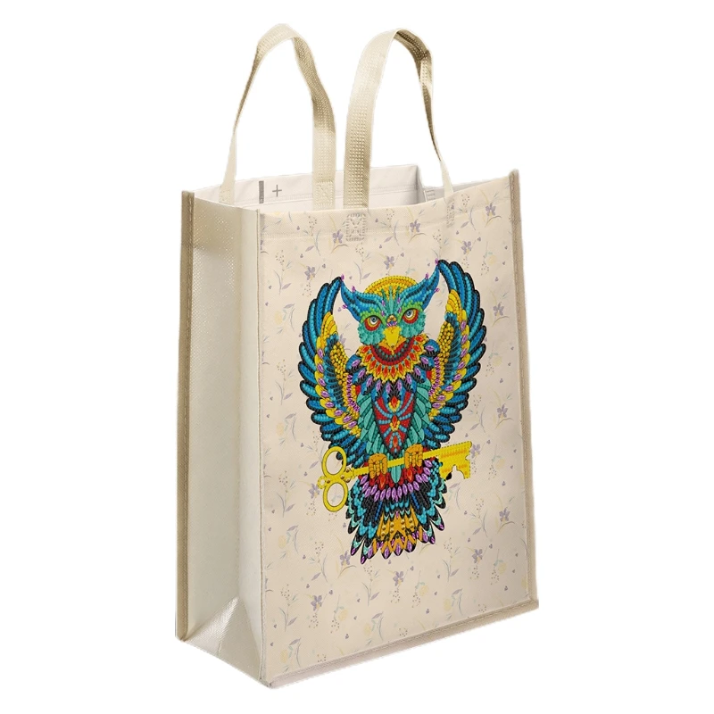 

5D DIY Painting Tote Bag Reusable Grocery Bags Fashionable Shopping Daily Organizer Art Handbag