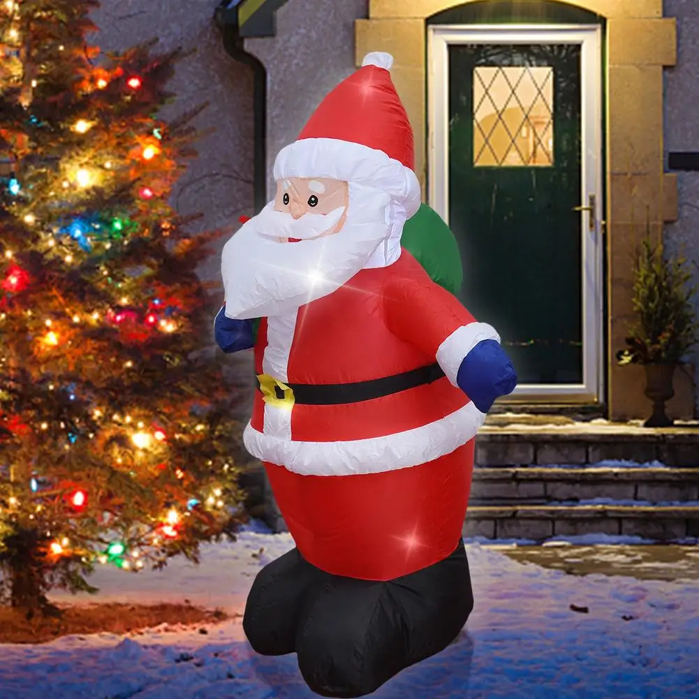 Pap&aacute; Noel inflable con luz LED, decoraci&oacute;n de Navidad para exteriores, patio de casa, decoraci&oacute;n de jard&iacute;n, Navidad, A&ntilde;o Nuevo, 2022-3