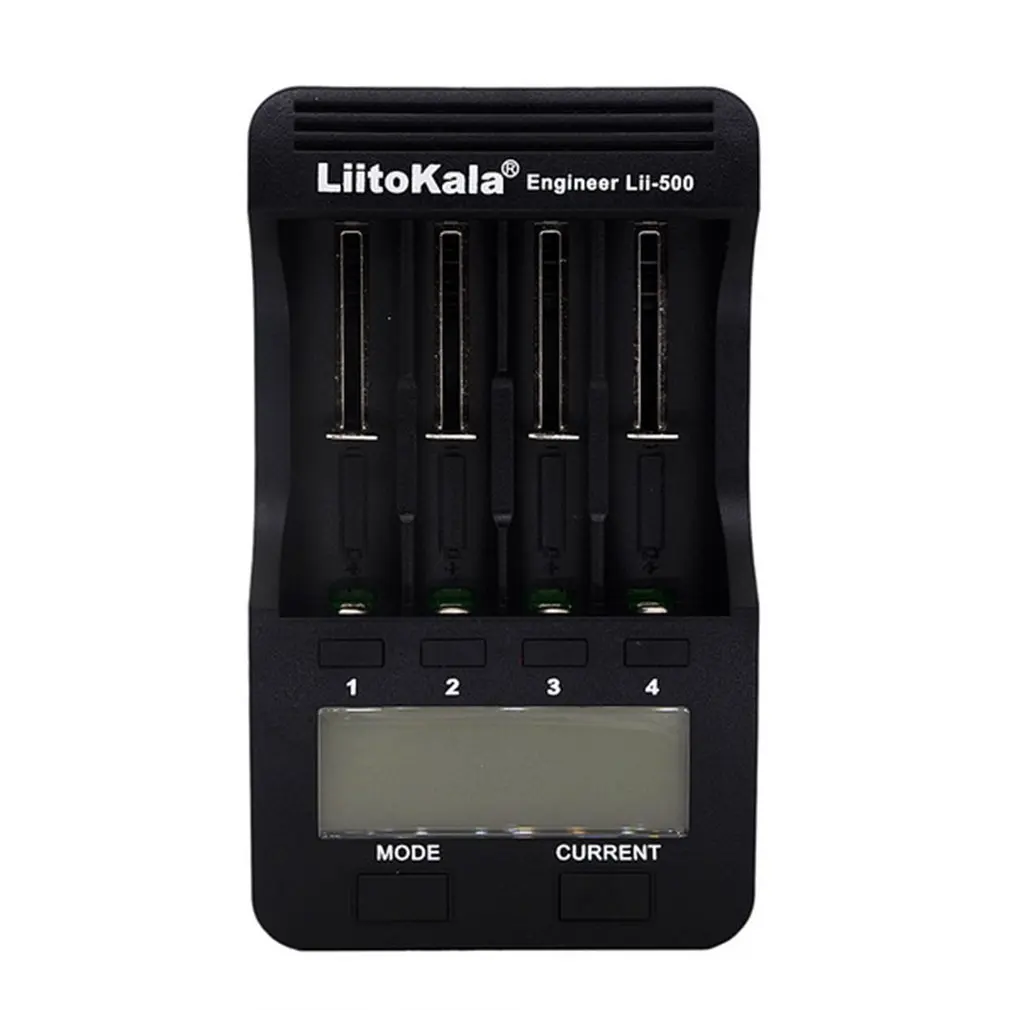 Liitokala Lii-500 18650 ЖК-дисплей зарядное устройство 26650 21700 14500 10440 4 слота NiMH Li-Ion Смарт с