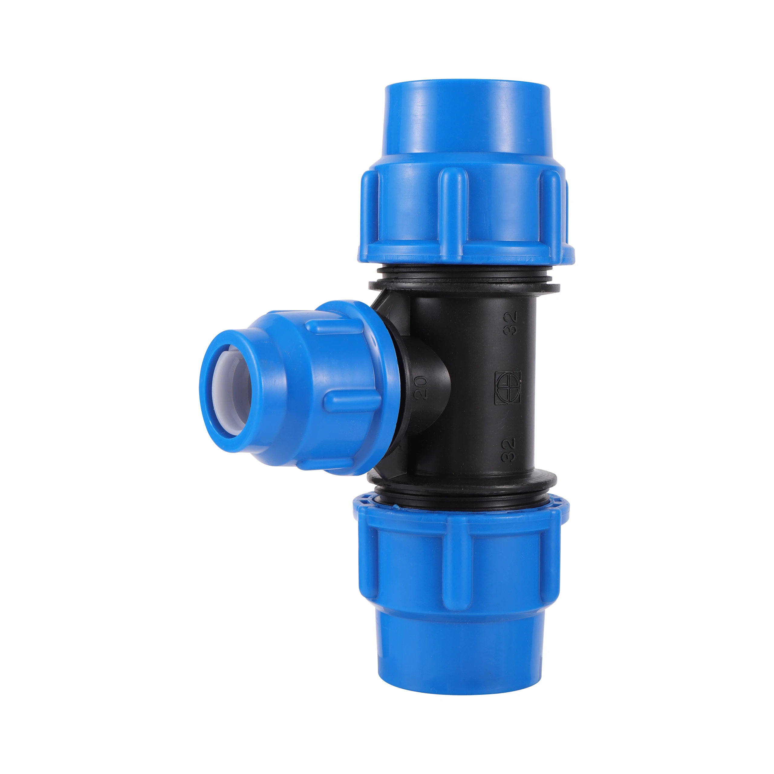 3-Way PE Pipe Reducing Connector 20/25/32/40/50mm PVC Quick Farm Cultivated Field Watering Coupling Tee | Дом и сад
