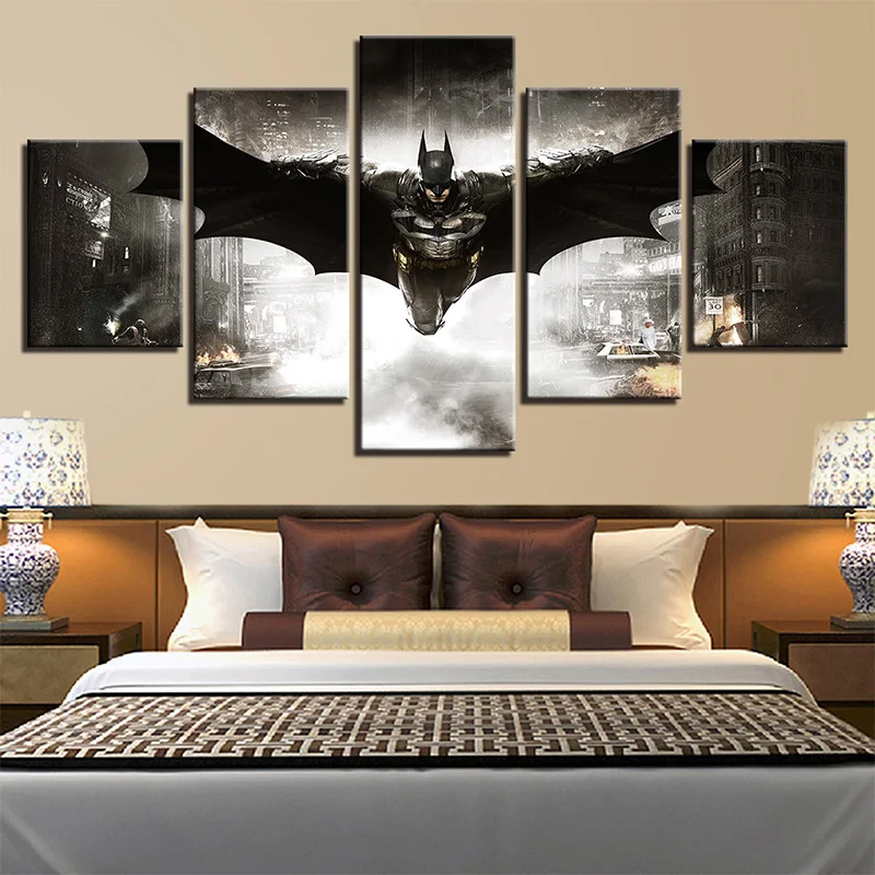 

Marvel Avengers Canvas Painting 5 Pieces Superhero Batman Wall Poster Print Mural Pictures Living Room Home Decoration Cuadros