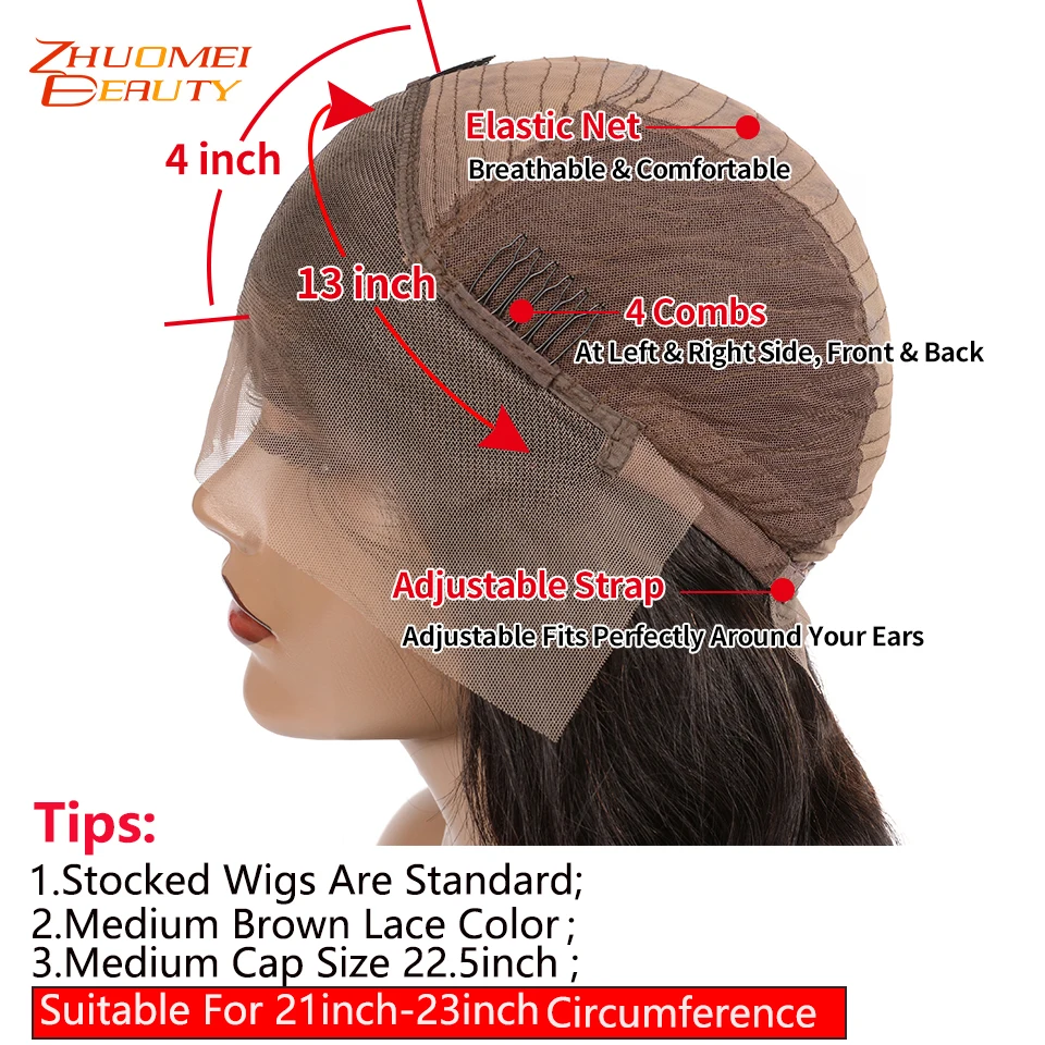 Zhuomei beauty 13*4 боб парик бразильские прямые короткие кружевные передние парики 13*6 человеческие волосы парики предварительно выщипанные с детскими волосами 150% Remy