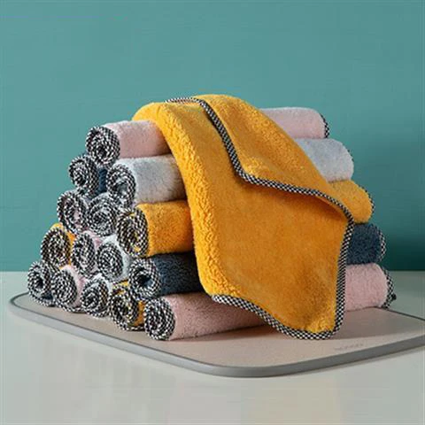 

3pcs Household Kitchen Rags Gadgets Microfiber Towel Cleaning Absorbent Kitchen Cleaning Cloths Non-stick Oil Dish Towel Rags