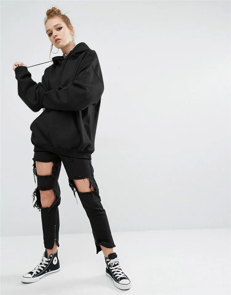 Женская толстовка с капюшоном зимний теплый пуловер оверсайз в японском стиле