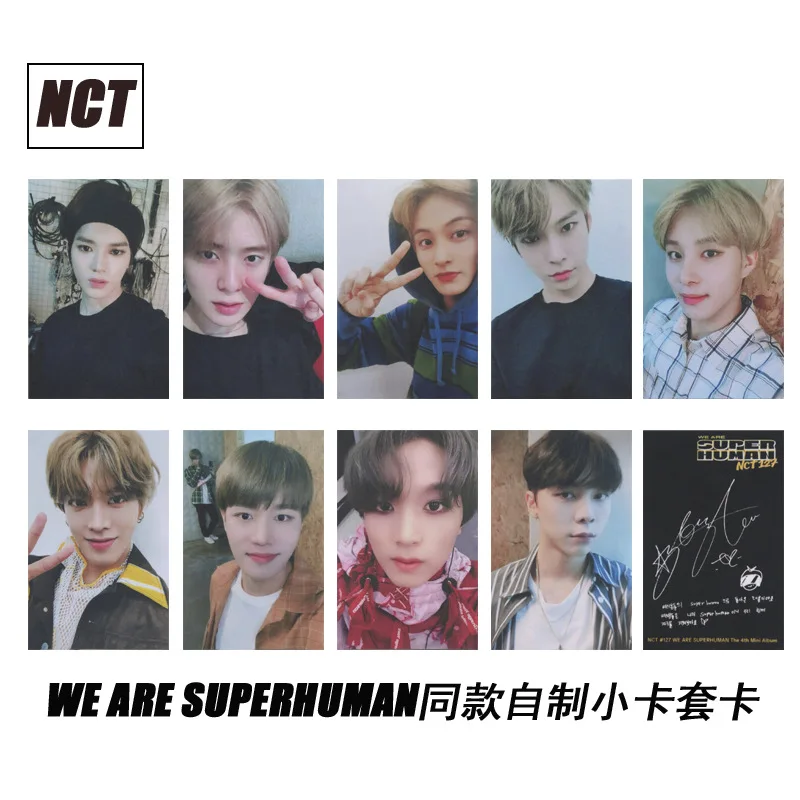 9 шт./компл. kpop NCT Фотокарточка мы суперчеловек хорошего качества HD nct 127 dream photo card