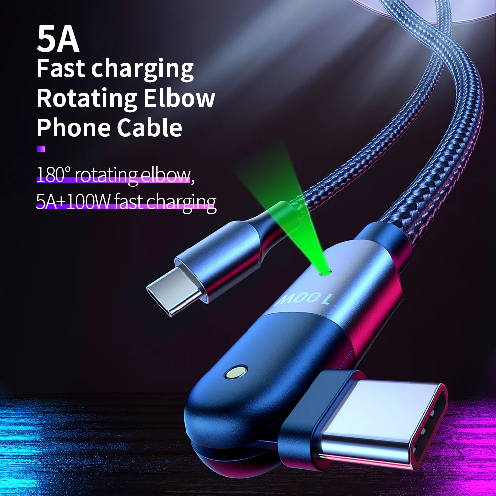 

Кабель зарядный Swalle PD100W USB C на USB Type C, быстрое зарядное устройство
