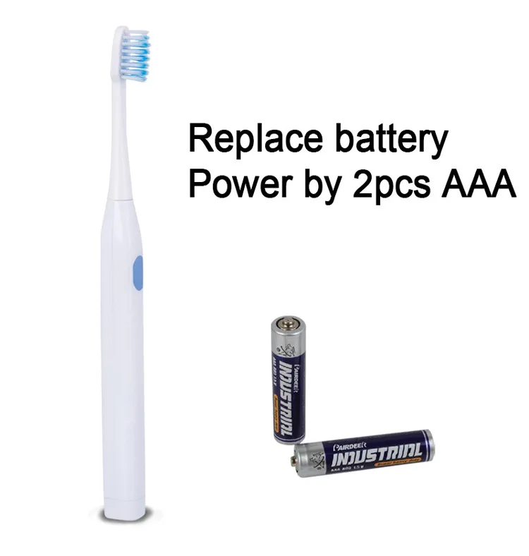 

Portable Waterproof Replaceable battery powered Electric Toothbrush