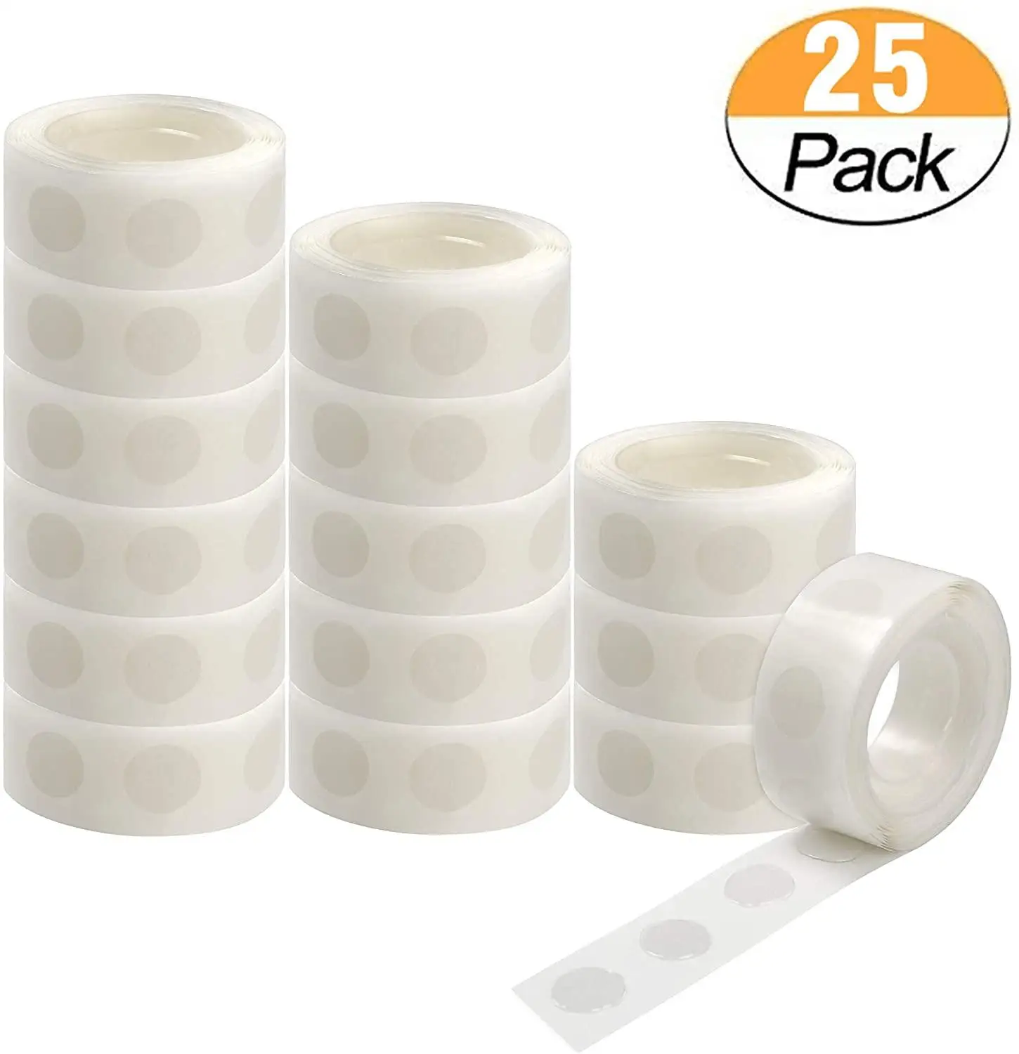 

25 Roll 2500PCS Glue Point Clear Balloon Removable Adhesive Dots Double Sides Dots for Balloons Party or Wedding Decoration
