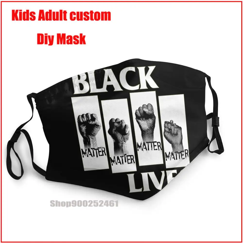 

Black Lives Matter DIY mascarilla многоразовая моющаяся маска для лица для взрослых pm2.5 смешная паттема с принтом grimace ghost