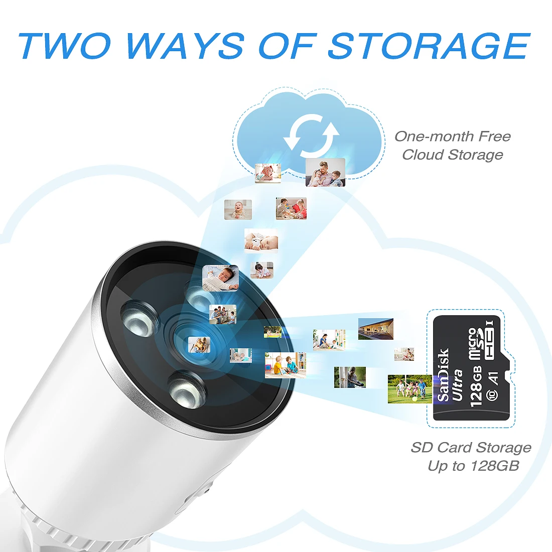 YCC365 1536P камера WiFi 3.0MP Водонепроницаемая цилиндрическая ip наружная Камера
