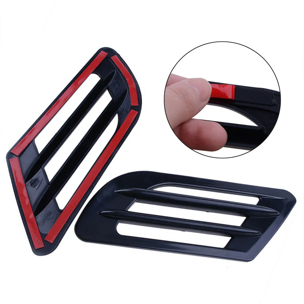 

2PCS Car Side Air Flow Vent Hole Cover Fender Intake Grille Duct Decoration Sticker Car Accessories Exterior