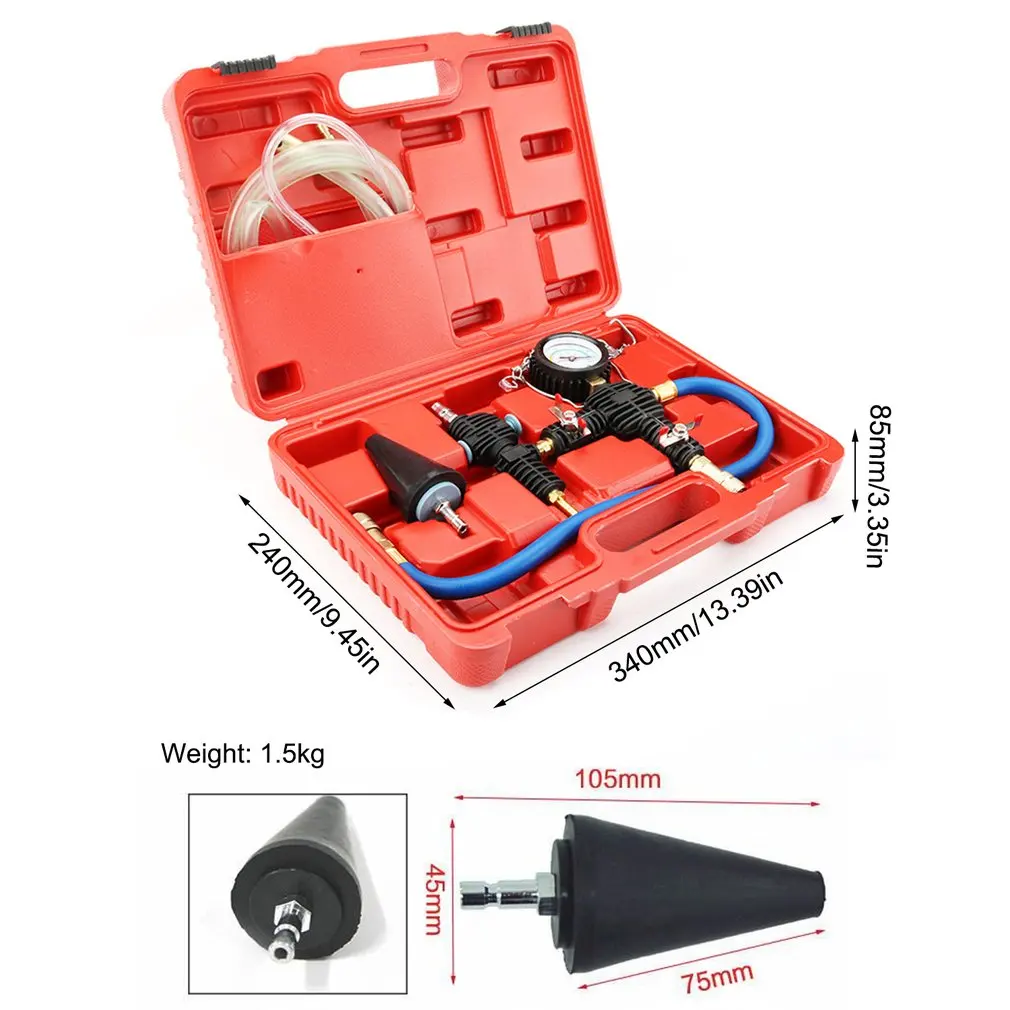 

Auto Water Tank Pressure Gauge Water Tank Leak Detector Water Tank Coolant Antifreeze Vacuum Replacement Filler Tool