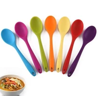 food grade silicone spoon the silicone scoop multicolor large size spoons creative cookie pastry mixer buttter scoop wholesale