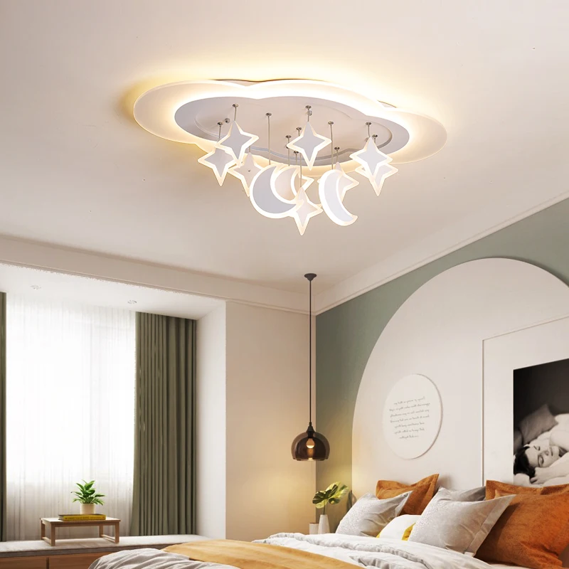 

New Ceiling Light Fixture Child Room Ceiling Lamp Hanging Light Stars hanging LED Fixture Kid's room Cloud and stars light