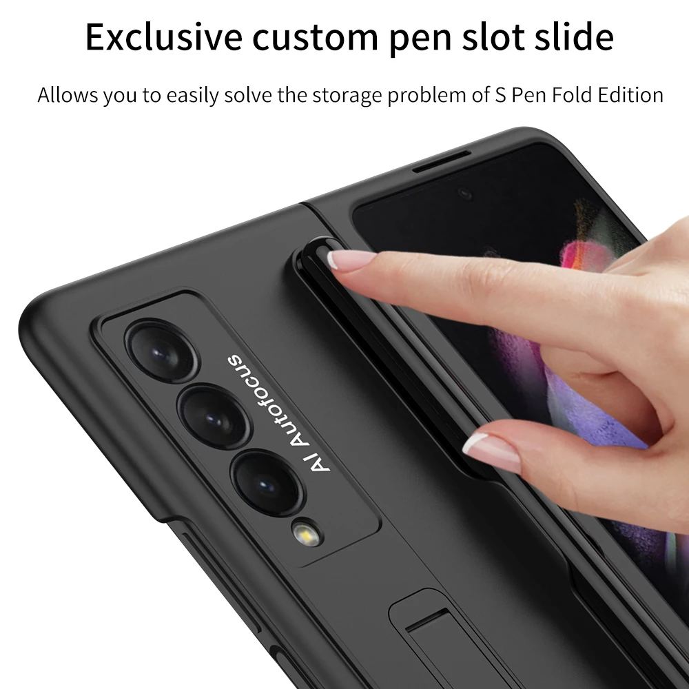 

Пластиковый чехол со слотом для ручки и подставкой для Samsung Galaxy Z, складной чехол для Samsung Galaxy Z 3 5G, Ультратонкий матовый жесткий чехол для Samsung...