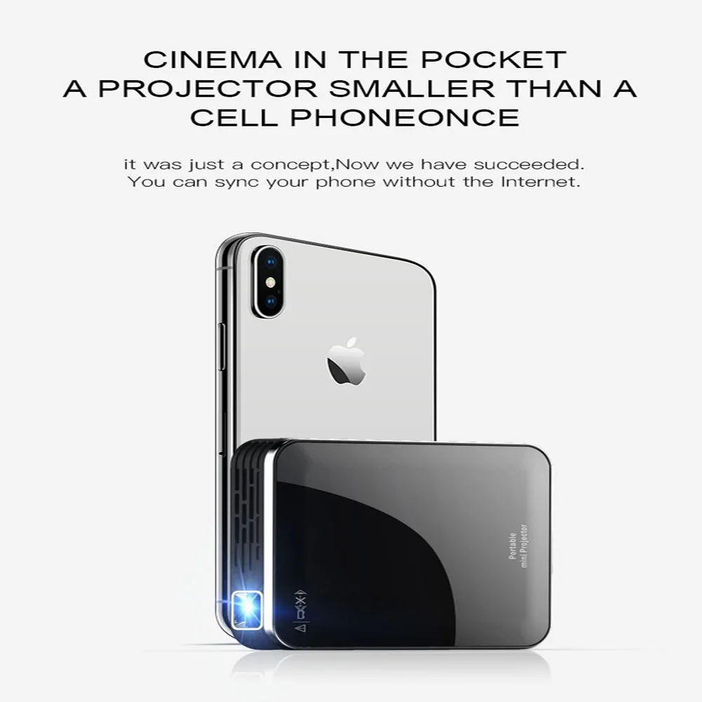Карманный DLP проектор X3 Linux OS 1080P проводной подключение с телефоном android HDMI USB