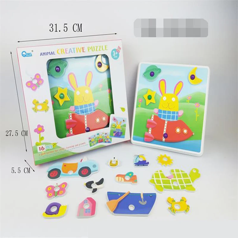 Детская обучающая игра развивающие пазлы для малыша игрушки фирма животных