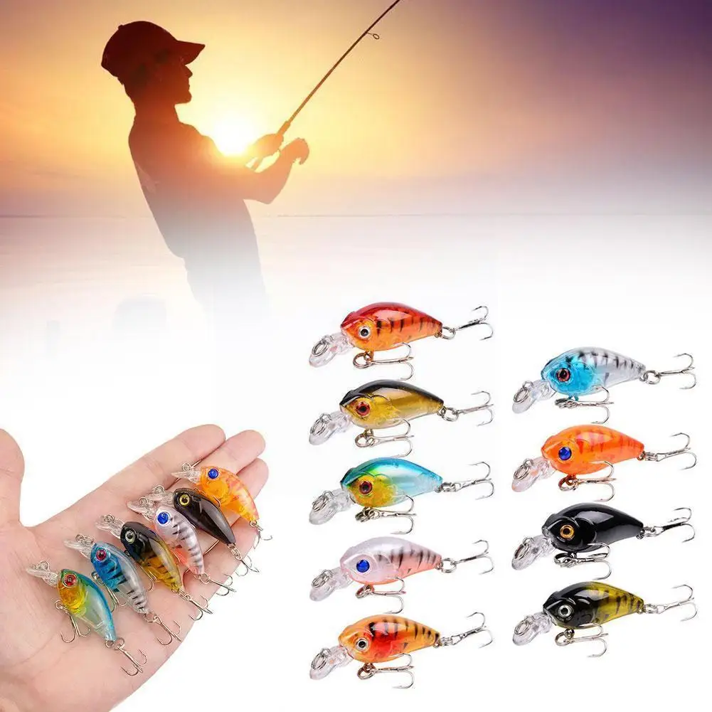 

1PC Minnow Fishing Lure 45mm 3.6g Crankbait Hard Bait Accessories Wobbler Floating Chubby Japan Topwater Fishing Artificia A5N1