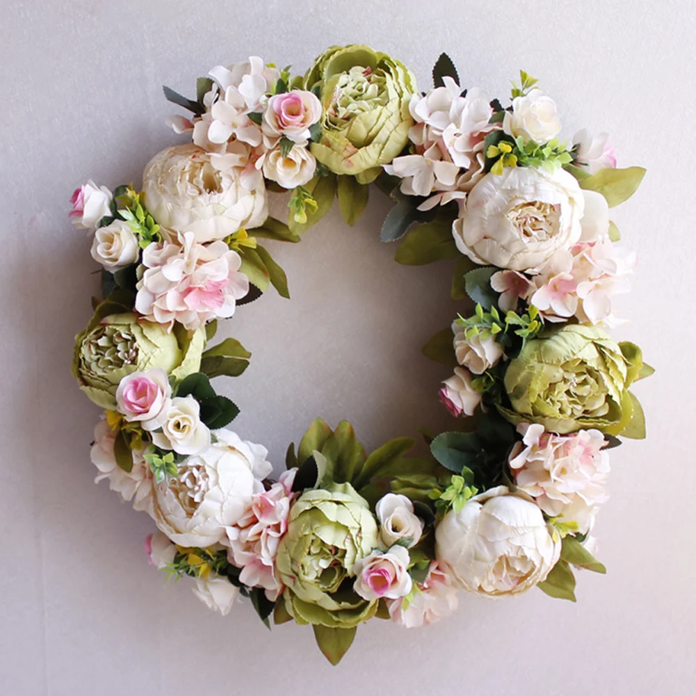 Пасхальный венок сделай сам Европейский Винтажный искусственный цветок пион