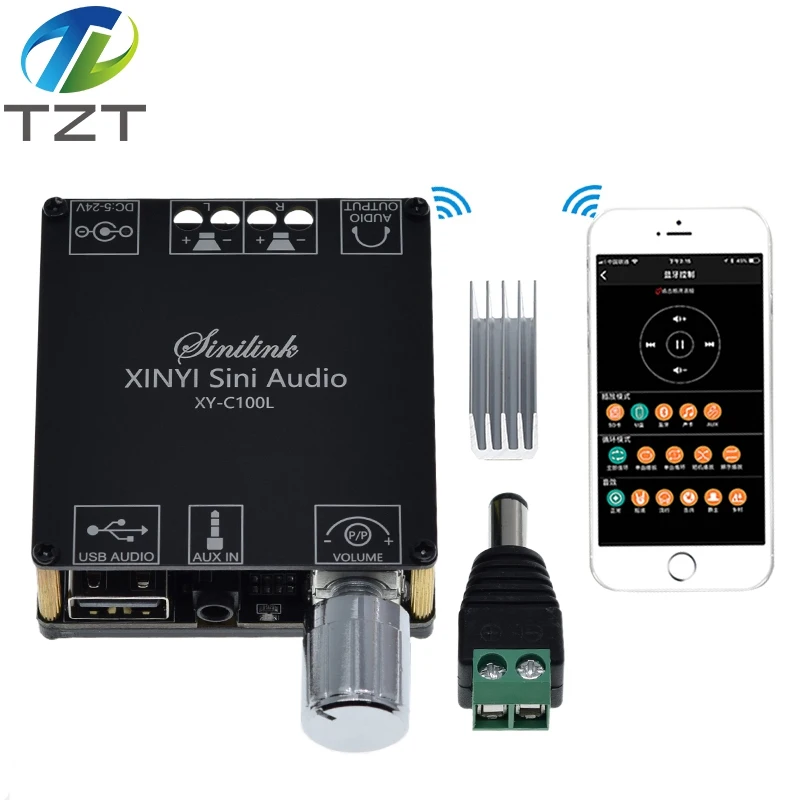 Цифровой усилитель высокой мощности HIFI TPA3116 Bluetooth 5 0 стереоплата 100 Вт + аудио