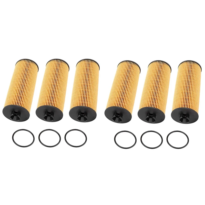 6Pcs Oil Filter 68079744 Fits for Jeep Grand Cherokee Wrangler 2012-2013 Engine | Frequency-separating filters